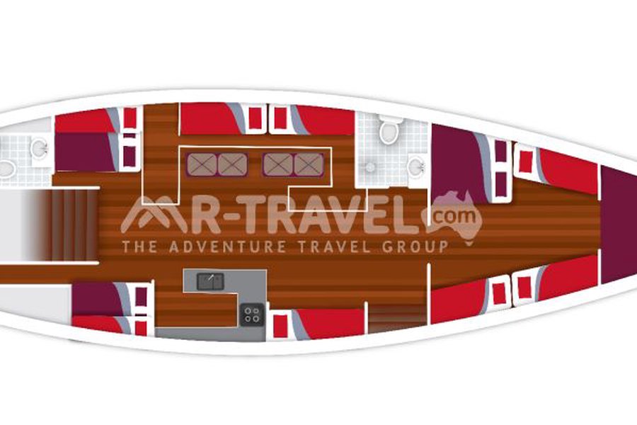 A graphic of the interior layout of Siska
