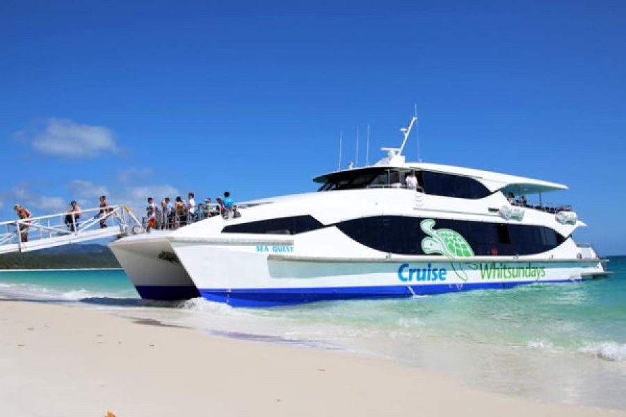 Whitehaven Beach Chill & Grill from Airlie Beach | CW